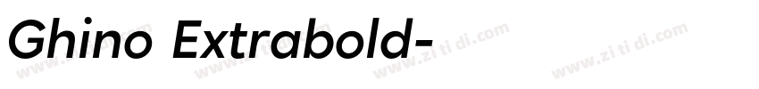 Ghino Extrabold字体转换